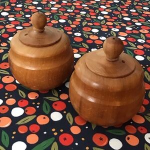 Wood bowls set of two